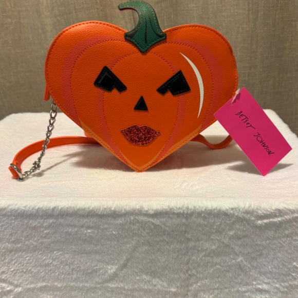 Betsey Johnson Handbags - Betsey Johnson | NWT Kitsch Halloween Faux Leather Jack O' Lantern Crossbody